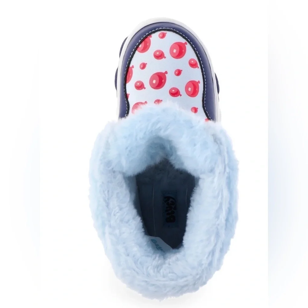 Bluey Toddler Kids Winter Boots with Faux Fur Trim size 11 new